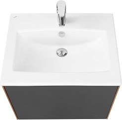 Акватон Мебель для ванной Сохо 60 L графит софт/дуб веллингтон – фотография-4